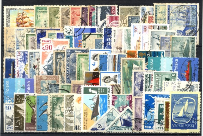 TEMATICA NAVI - LOTTO/48269 - COLLEZIONE DI 80 FRANCOBOLLI DIFFERENTI NAVI E IMBARCAZIONI