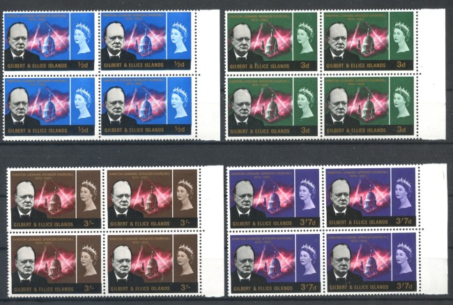 1966 - GILBERT & ELLICE - LOTTO/38912 - WINSTON CHURCHILL 4v. - QUARTINE NUOVI