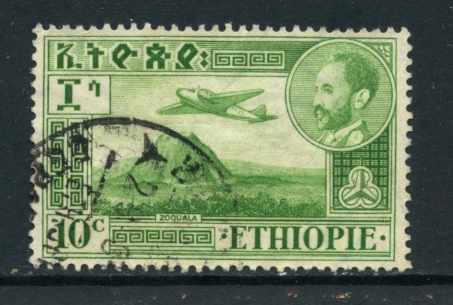 1947/55 - ETHIOPIA - 10c. POSTA AEREA - USATO - LOTTO28691