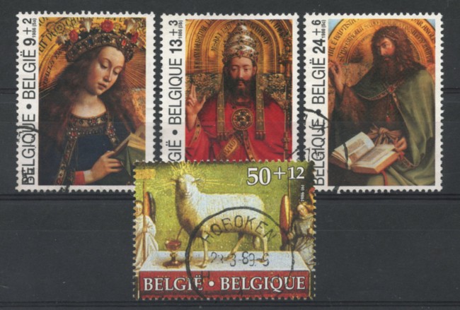 1986 - LOTTO/16837 - BELGIO - SERIE CULTURALE 4v. - USATI