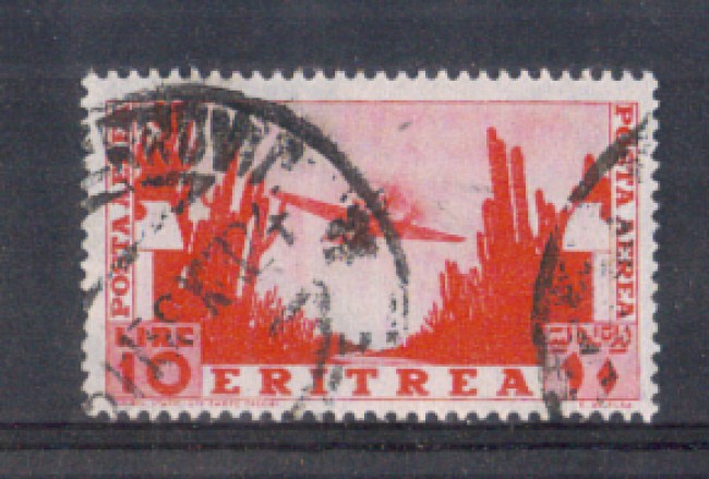 1936 - LOTTO/ERITA26U - ERITREA -  10 LIRE POSTA AEREA - USATO