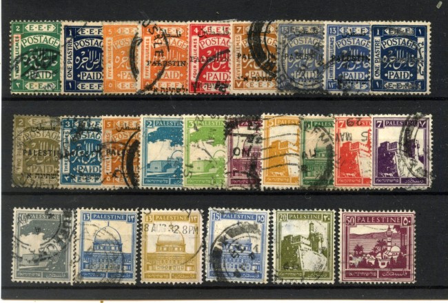 1918/45 - PALESTINA - LOTTO/42930 -  INSIEME DI 25 FRANCOBOLLI USATI