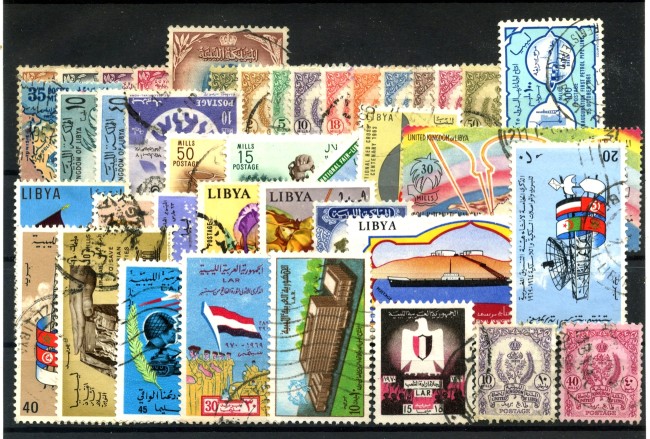 LIBIA  REGNO - LOTTO/38165 - 40 FRANCOBOLLI DIFFERENTI USATI