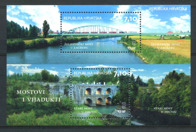 2013 - CROAZIA - PONTI E VIADOTTI - FOGLIETTO - NUOVO - LOTTO/33184
