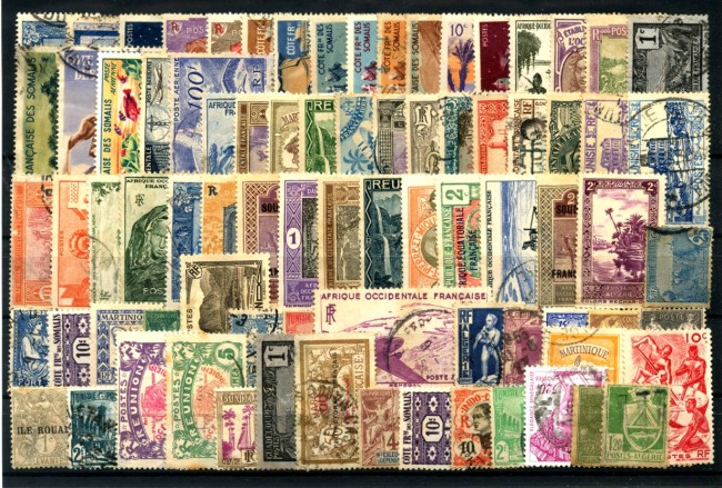 COLONIE OCCUPAZIONI FRANCESI - LOTTO/43618A - COLLEZIONE DI 80 FRANCOBOLLI DIFFERENTI