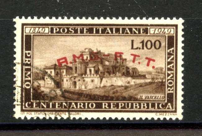 1949 - TRIESTE A - LOTTO/40415 - 100 Lire REPUBBLICA ROMANA - USATO
