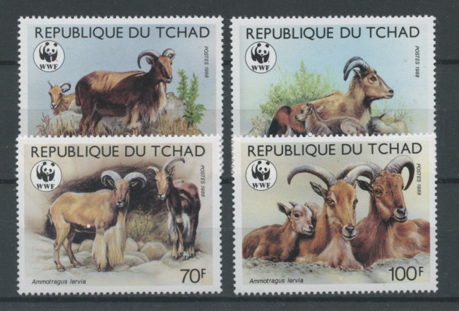 1988 - LOTTO/19296 - TCHAD -  MUFLONE 4v. - NUOVI