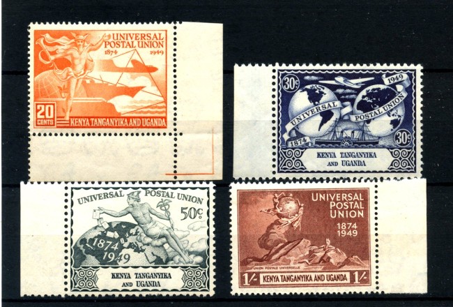 1949 - KENYA E UGANDA - LOTTO/43238 - 75° ANNIVERSARIO U.P.U. 4v. - NUOVI