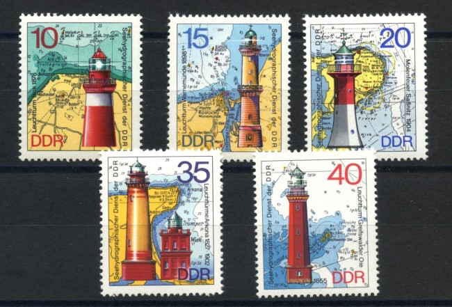 1974 - GERMANIA DDR - FARI  5v.- NUOVI - LOTTO/36493
