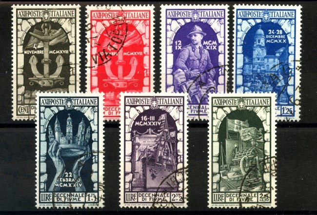 1934 - REGNO D'ITALIA - LOTTO/37990 - ANNESSIONE DI FIUME  7v. - USATI