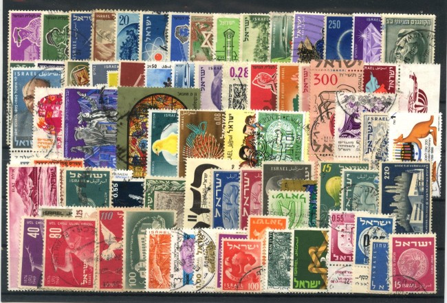 ISRAELE - LOTTO/43605 - COLLEZIONE DI 75 FRANCOBOLLI USATI DIFFERENTI