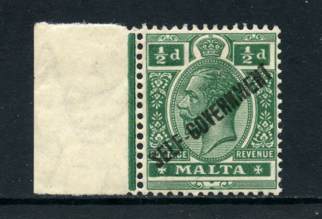 1922 - MALTA - 1/2p. VERDE SELF GOVERNMENT NUOVO - LOTTO/25094