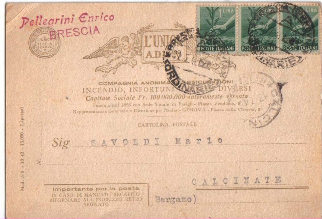 1946 - LBF/670 - REPUBBLICA -  BRESCIA