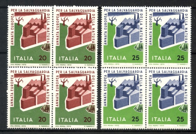 1970 - LOTTO/6535Q - REPUBBLICA - SALVAGUARDIA NATURA 2v. - QUARTINE NUOVI