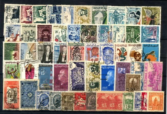 TUNISIA - LOTTO/48342 - COLLEZIONE 50 DIFFERENTI