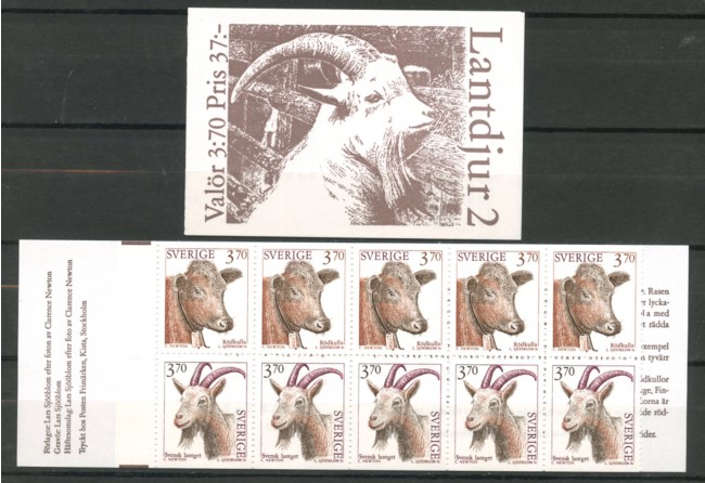 1995 - LOTTO/19432L - SVEZIA - ANIMALI D'ALLEVAMENTO - LIBRETTO
