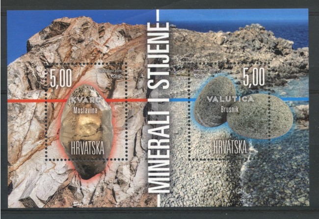 2018 - CROAZIA - MINERALI E ROCCE - FOGLIETTO NUOVO - LOTTO/33325