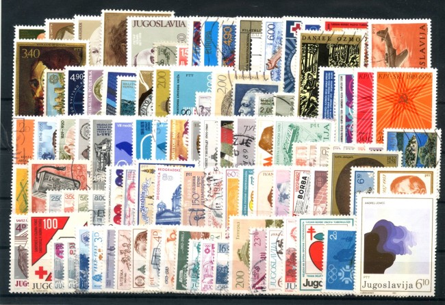 1977/1983 - JUGOSLAVIA - LOTTO/43173 - COLLEZIONE DI 100 FRANCOBOLLI USATI E/O NUOVI
