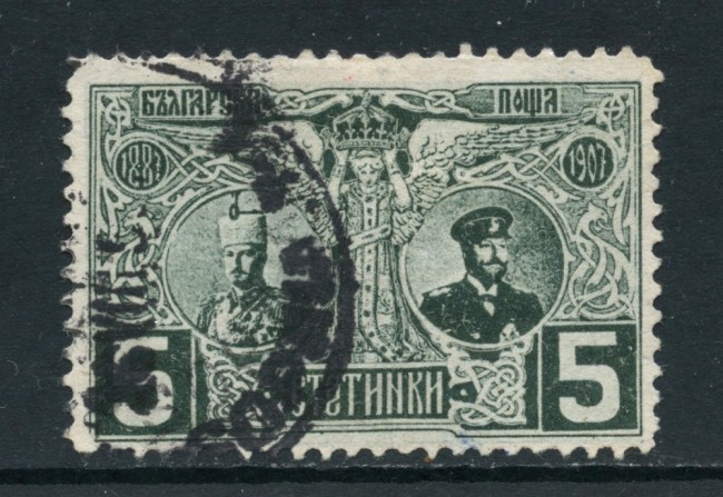 1907 - BULGARIA - 5s. REGNO DI FERDINANDO I° - USATO - LOTTO/27123