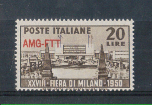 1950 - LOTTO/10247L - TRIESTE A - 20 LIRE FIERA DI MILANO  LING.