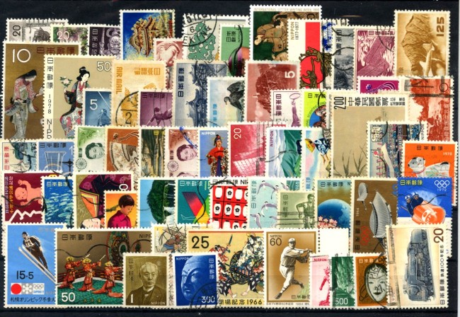 GIAPPONE - LOTTO/48399 - COLLEZIONE DI 60 FRANCOBOLLI DIFFERENTI