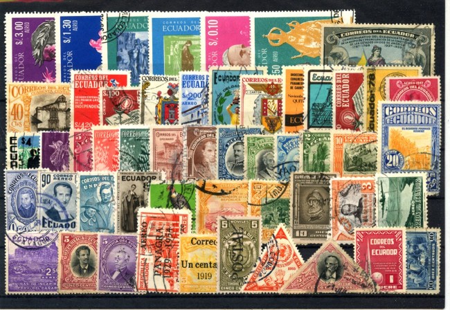 ECUADOR - LOTTO/48339 - COLLEZIONE 50 DIFFERENTI