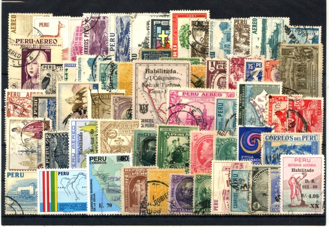 PERU' - LOTTO/48340 - COLLEZIONE 60 DIFFERENTI