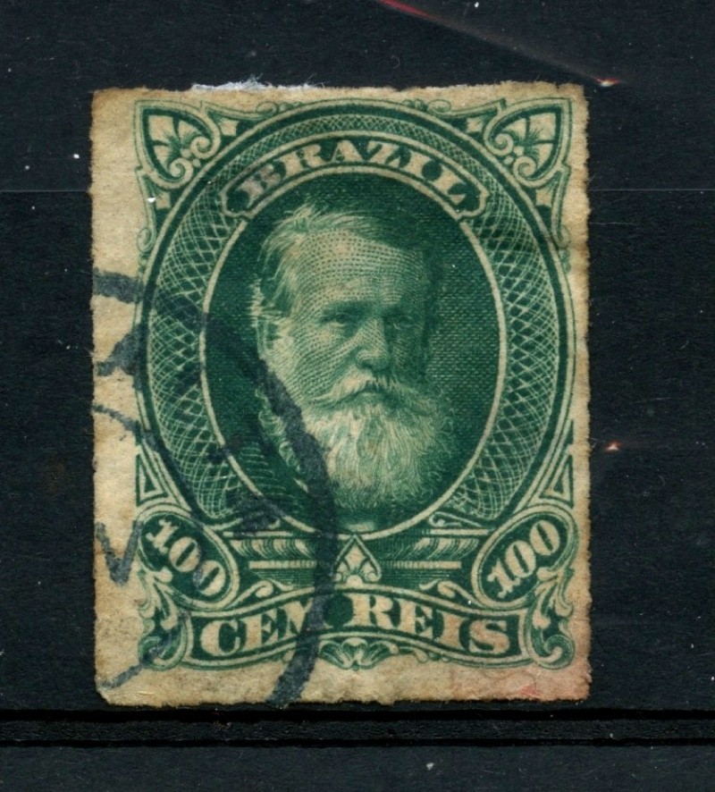 1876 77 brasile 100r verde pedro ii usato lotto 28402 1876 77 brasile 100r verde pedro ii usato lotto 28402