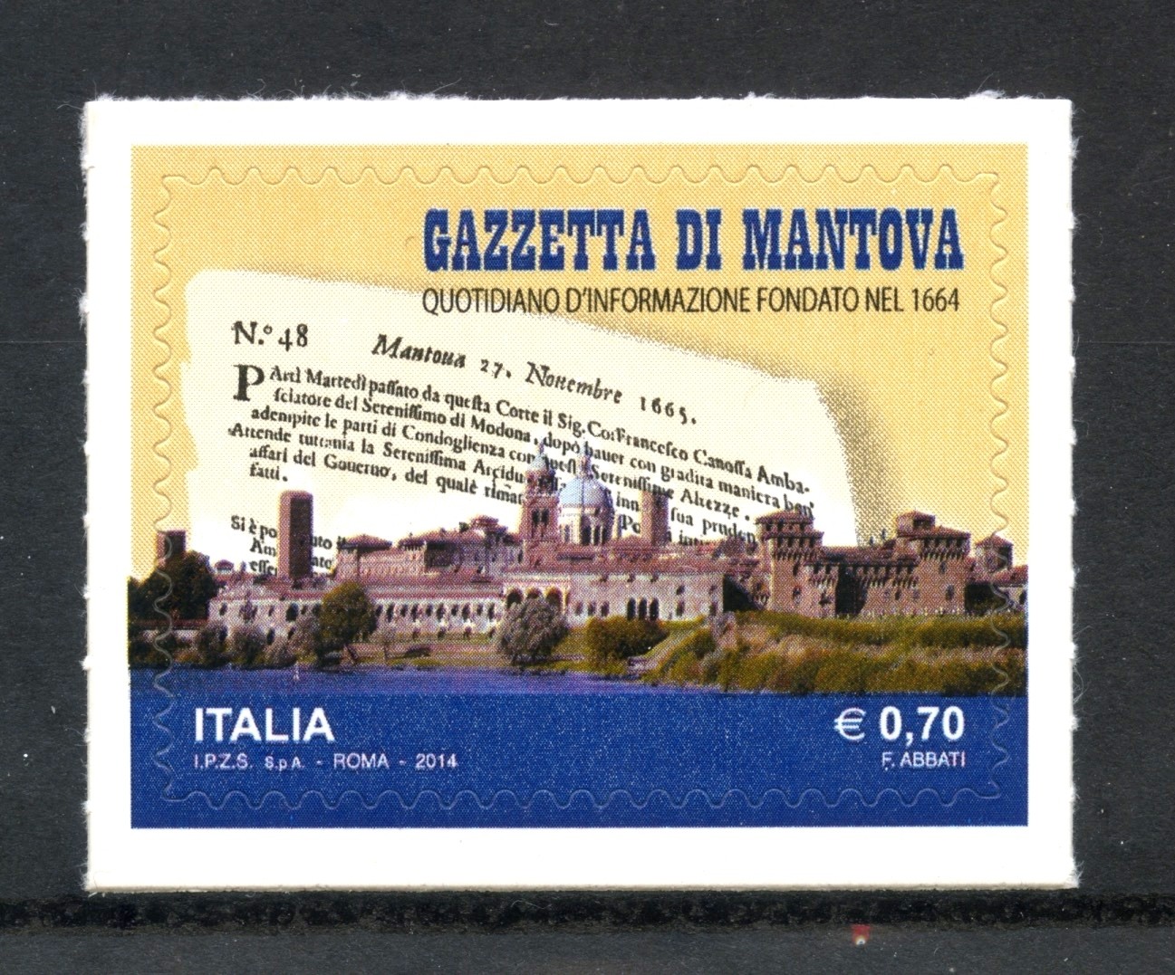 2014 REPUBBLICA GAZZETTA DI MANTOVA NUOVO LOTTO/30611 2014 REPUBBLICA GAZZETTA DI MANTOVA NUOVO LOTTO/30611