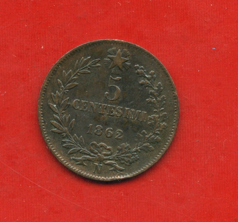 1867 REGNO D'ITALIA 5 CENTESIMI VITTORIO EMANUELE II° LOTTO/M30544 1867 REGNO D'ITALIA 5 CENTESIMI VITTORIO EMANUELE II° LOTTO/M30544