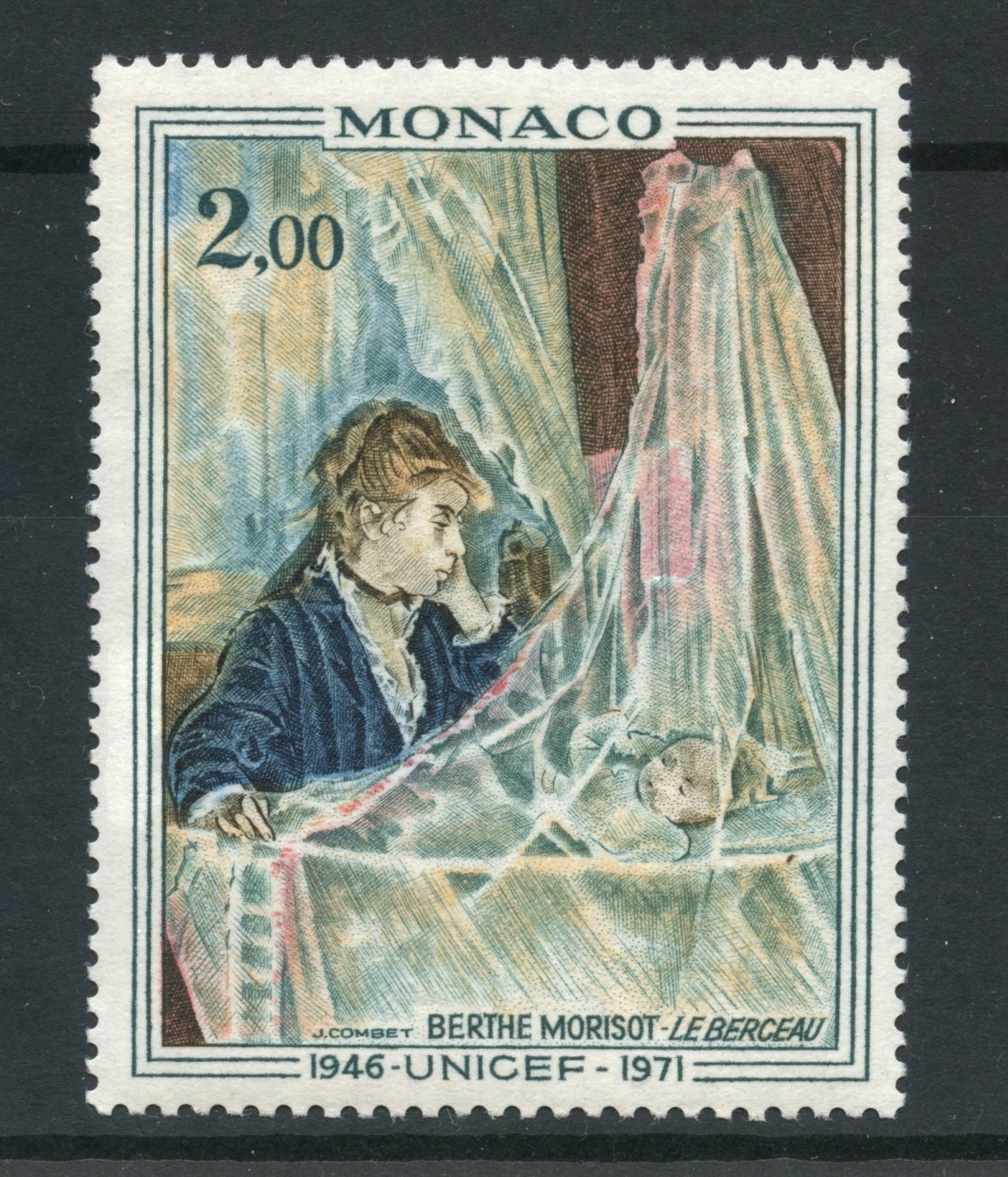 1972 MONACO 2 Fr. ANNIVERSARIO UNICEF NUOVO LOTTO/31066