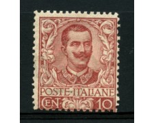 1901 - LOTTO/11559 - REGNO - 10c. CARMINIO FLOREALE - NUOVO