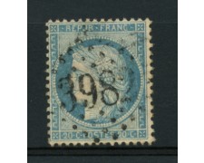 1870 - LOTTO/11795 - FRANCIA - 20c. AZZURRO  CERERE - USATO