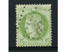1871 - LOTTO/11797 - FRANCIA - 5c. VERDE CERERE - USATO