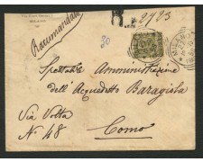 MILANO - 1903 - LOTTO/12036 - 45c. FLOREALE SU BUSTA PER COMO MILANO - 1903 - LOTTO/12036 - 45c. FLOREALE SU BUSTA PER COMO