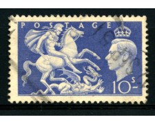 1951 - LOTTO/12151 - GRAN BRETAGNA - 10s. RE GIORGIO - USATO