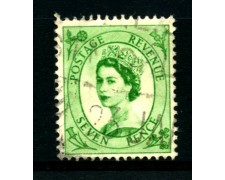 1952/54 - LOTTO/12152 - GRAN BRETAGNA - 7p. ELISABETTA - USATO 1952/54 - LOTTO/12152 - GRAN BRETAGNA - 7p. ELISABETTA - USATO