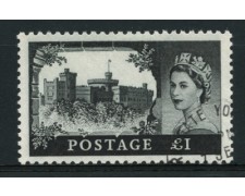 1967 - LOTTO/12339 - GRAN BRETAGNA - 1 STERLINA CASTELLO DI WINDSOR - USATO