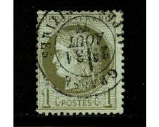 1871/75 - LOTTO/12874 - FRANCIA - 1c. VERDE OLIVA - USATO