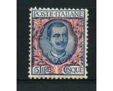 1901 - LOTTO/13013 - REGNO - 5 LIRE VITTORIO EMANUELE III° - LING.