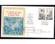 1977 - LOTTO/13337 - VATICANO - PAPA GREGORIO XI° - BUSTA FDC