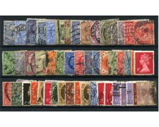 LOTTO/13620 - GRAN BRETAGNA - INSIEME DI 80 FRANCOBOLLI  PERFIN
