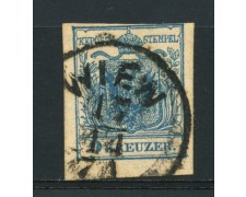1850 - LOTTO/14104 - AUSTRIA - 9 Kr. AZZURRO - USATO