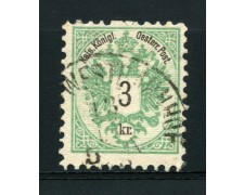 1883 - LOTTO/14170 - AUSTRIA - 3 K. VERDE  - USATO