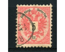 1883 - LOTTO/14175 - AUSTRIA - 5 Kr. ROSA - USATO