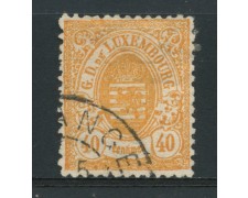 1874/79 - LOTTO/14436 - LUSSEMBURGO - 40c. ARANCIO STEMMA - USATO