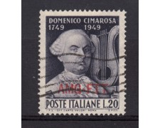 1949 - LOTTO/14680 - TRIESTE A - 20 LIRE D. CIMAROSA - USATO
