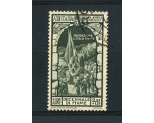 1934 - LOTTO/14839 - REGNO - POSTA AEREA 2,25+1,25 DECENNALE FIUME - USATO 1934 - LOTTO/14839 - REGNO - POSTA AEREA 2,25+1,25 DECENNALE FIUME - USATO