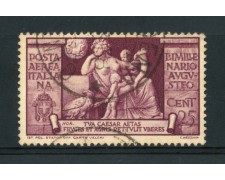 1937 - LOTTO/14840 - REGNO - POSTA AEREA 25c. BIMILLENARIO AUGUSTO - USATO 1937 - LOTTO/14840 - REGNO - POSTA AEREA 25c. BIMILLENARIO AUGUSTO - USATO