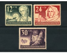 1940 - LOTTO/15113 - POLONIA OCC. TEDESCA - ANNIV. GOVERNO 3v. - NUOVI
